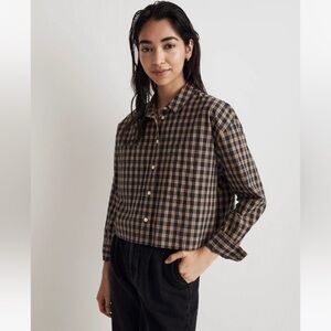 Madewell NWT Signature Poplin Plaid Button-Up Shirt
